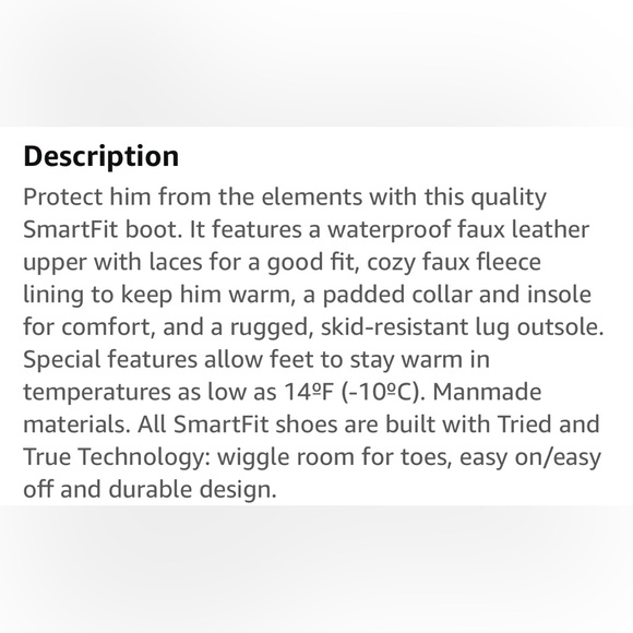 Smart fit | “tan boys” fleece waterproof boots | size 9 - Picture 13 of 13